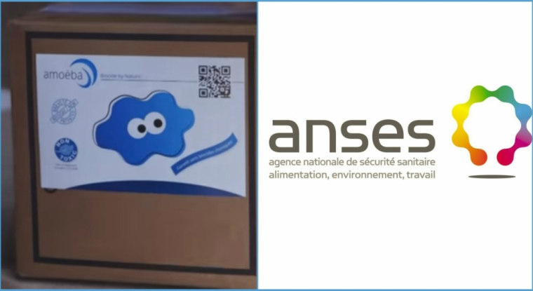 Amoéba n'a pas eu l'autorisation européenne lui permettant de mettre sur le marché son produit de traitement de l'eau. (© Amoéba / Anses / Facebook)
