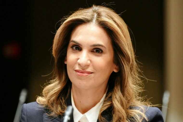 La journaliste Sonia Mabrouk à Paris, le 29 février 2024 ( AFP / Dimitar DILKOFF )