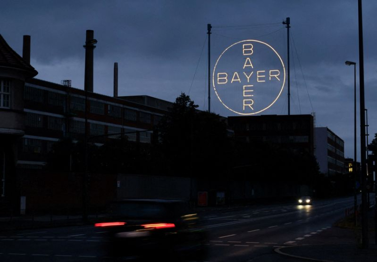 Logo du fabricant allemand de médicaments Bayer AG à Leverkusen