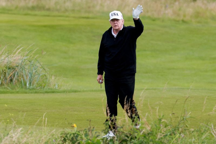 Le président des États-Unis Trump en visite en Écosse