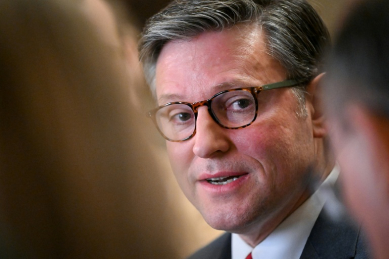 Le président de la Chambre, le républicain Mike Johnson, le 3 février 2026 à Washington ( AFP / ROBERTO SCHMIDT )