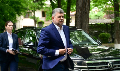 L'ex-Premier ministre roumain Marcel Ciolacu, le 5 mai 2025 à Bucarest ( AFP / Daniel MIHAILESCU )