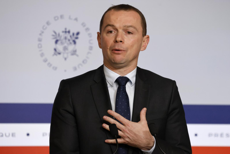 Olivier Dussopt, le 1er février 2023, à Paris ( AFP / Ludovic MARIN )