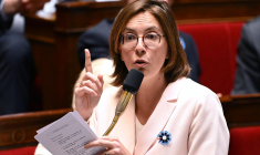 Amelie de Montchalin, ministre en charge des Comptes publics, à l'Assemblée nationale, le 6 mai 2025. ( AFP / BERTRAND GUAY )