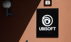 Le logo d'Ubisoft est vu à Montreuil