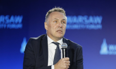 Tore Sandvik à Varsovie, en Pologne, le 29 septembre 2025. ( AFP / WOJTEK RADWANSKI )