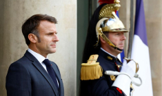 Le président français Emmanuel Macron au Palais de l'Élysée à Paris