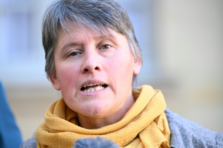 Laurence Marandola, ancienne porte-parole nationale de la Confédération paysanne à l'époque, lors d'un point presse à l'issue d'une rencontre avec le Premier ministre, le 13 janvier 2025 à Paris ( AFP / Bertrand GUAY )