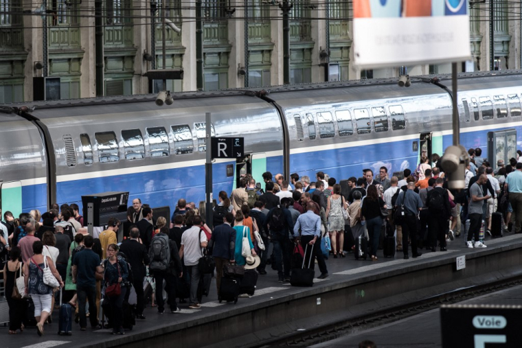 La Gare de Lyon le 8 juillet 2016 lors des grands départs en vacances. ( AFP / PHILIPPE LOPEZ )