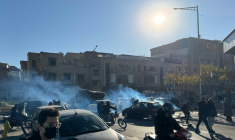 Des commerçants manifestent contre la vie chère et l'hyperinflation galopante à Téhéran, le 29 décembre 2025 ( FARS NEWS AGENCY / HANDOUT )