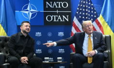 Volodymyr Zelensky et Donald Trump, à Ankara, le 8 juillet 2026 ( AFP / SAUL LOEB )