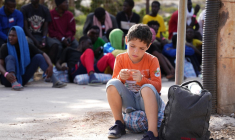 La présidente de la Commission européenne Ursula von der Leyen a présenté, dimanche à Lampedusa, un plan d'urgence pour aider l'Italie à gérer l'afflux de migrants.  ( AFP / ZAKARIA ABDELKAFI )