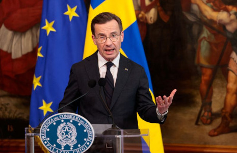 Le Premier ministre suédois, Ulf Kristersson, à Rome
