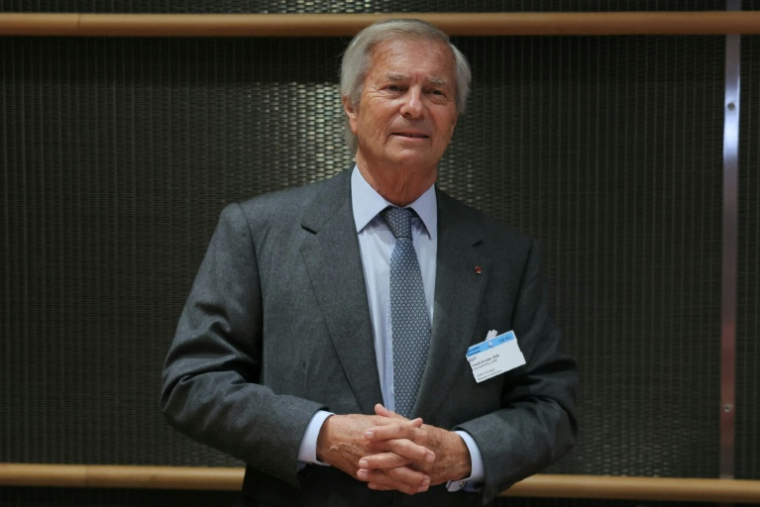 Le milliardaire Vincent Bolloré, actionnaire majoritaire du groupe de médias Canal+, assiste à une audition de la Commission d'enquête sur l'audiovisuel à l'Assemblée nationale, le 24 mars 2026 à Paris ( AFP / Thomas SAMSON )