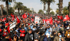 TUNISIE: IMPORTANTE MANIFESTATION À L'APPEL DU PARTI ENNAHDA