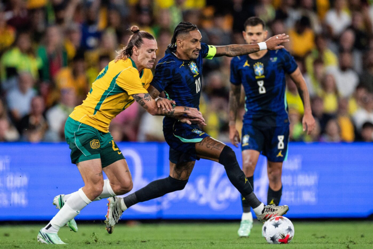 Raphinha sort dès la mi-temps contre l'Australie