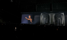 Située à Nanterre, la Plenitude Arena accueille actuellement les concerts de Céline Dion ( AFP / THOMAS SAMSON )