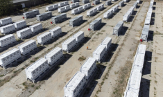 Un site de stockage de batteries près de Galabovo, en Bulgarie, le 18 septembre 2026 ( AFP / Nikolay DOYCHINOV )