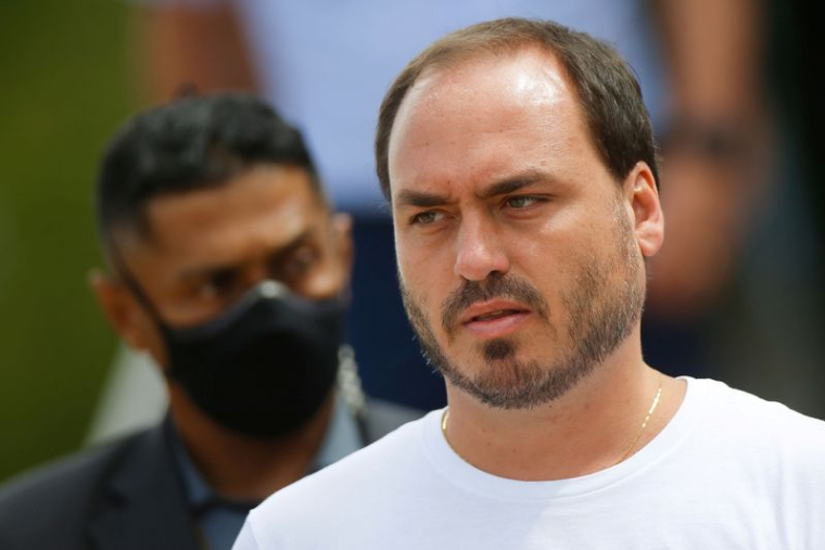 Carlos Bolsonaro, fils de l'ancien président brésilien Jair Bolsonaro, à Brasilia