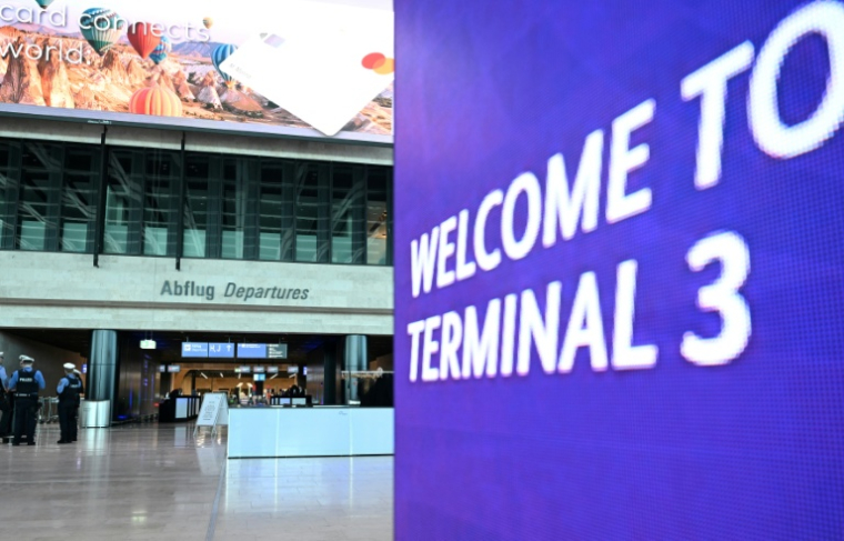 Le terminal 3 de l'aéroport de Francfort lors de son inauguration, le 22 avril 2026 en Allemagne ( AFP / Kirill KUDRYAVTSEV )
