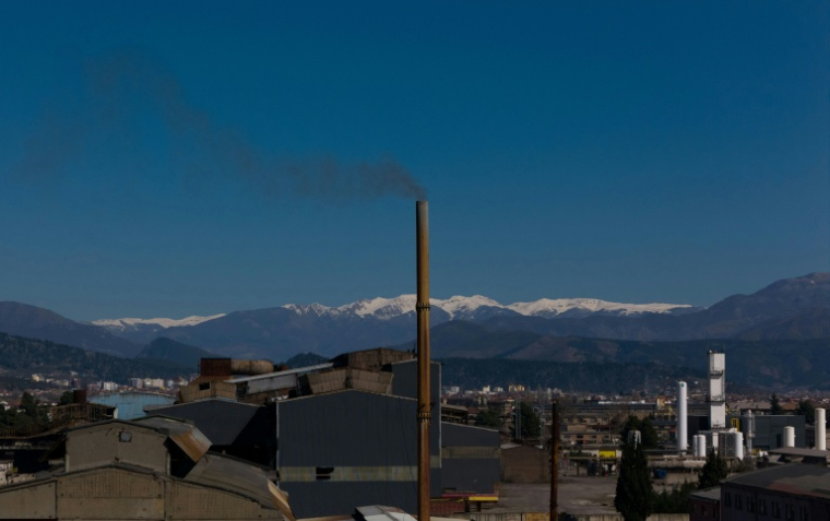 Le complexe métallurgique d'Elbasan en Albanie le 7 mars 2025 ( AFP / Adnan Beci )