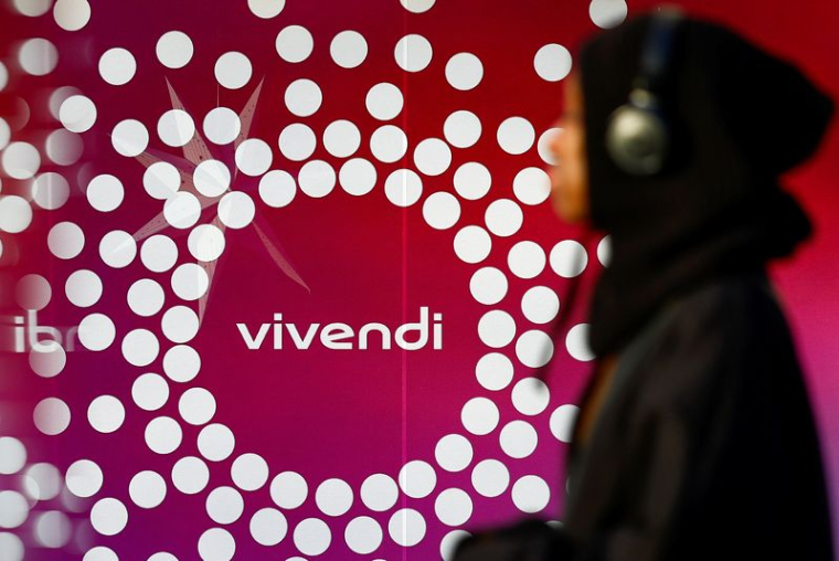 Le logo de Vivendi est visible à Paris