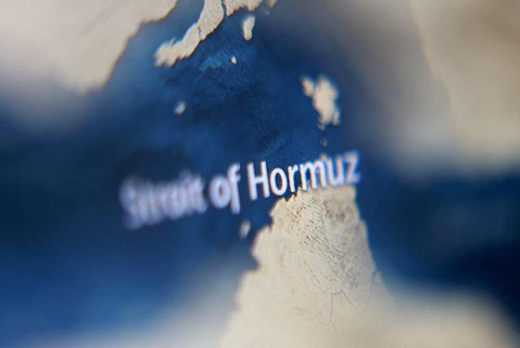 Illustration d'une carte montrant le détroit d'Ormuz