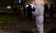 Cette capture d'écran montre des experts de la police scientifique sur les lieux d'une fusillade à Nantes, en Loire-Atlantique, le 14 mai 2026 ( AFP / - )