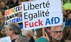 Manifestation à Berlin contre l'extrême droite et le parti Alternative pour l'Allemagne (AfD) à Berlin le 12 septembre 2026 ( AFP / RALF HIRSCHBERGER )