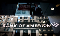 Le logo de Bank of America à New York