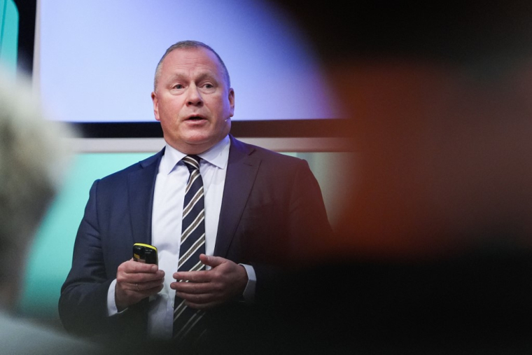 Nicolai Tangen, directeur général du fonds souverain de Norvège, à Oslo, le 29 janvier 2026 ( NTB / LISE ASERUD )