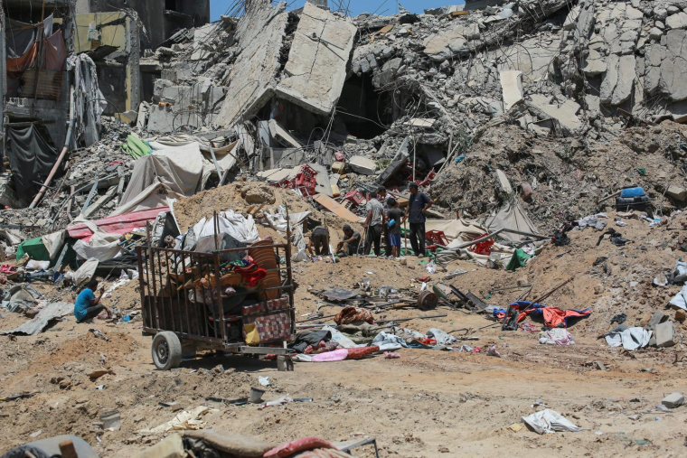 Bani Suheila, ville à l'est de Khan Younès, dans la bande de Gaza, le 30 juillet 2024. ( AFP / BASHAR TALEB )