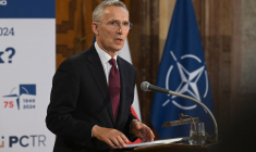 Jens Stoltenberg à Prague, en République tchèque, le 30 mai 2024. ( AFP / MICHAL CIZEK )