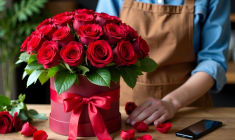 La fête des amoureux est aussi le jour où votre fleuriste réalise près de 15% de son chiffre d'affaire annuel. (crédit : Adobe Stock / photo générée par IA)
