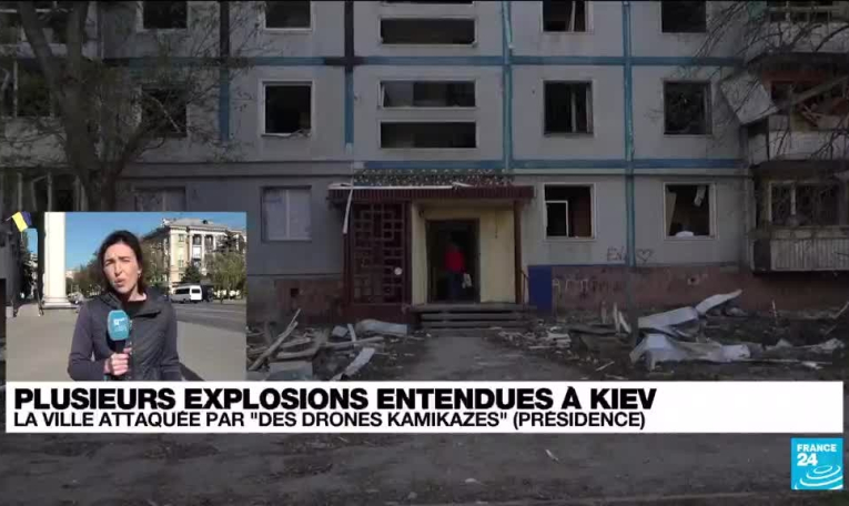 À Kiev, attaques de drones kamikazes