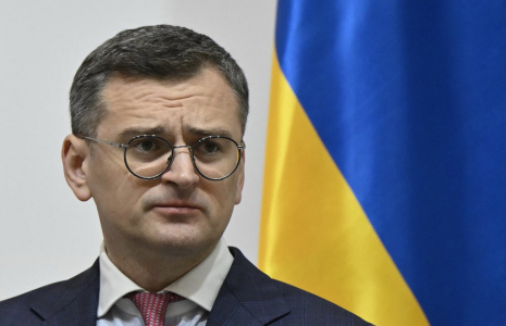 Dmytro Kouleba à Kiev, en Ukraine, le 15 avril 2024. ( AFP / GENYA SAVILOV )