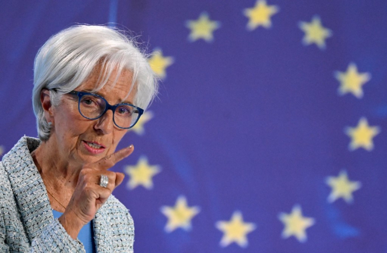 Christine Lagarde à Francfort, en Allemagne, le 6 juin 2024. ( AFP / KIRILL KUDRYAVTSEV )