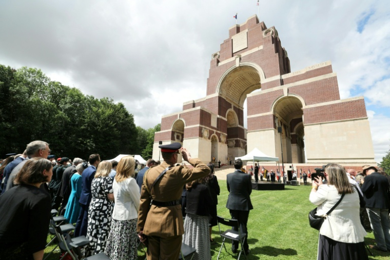 Commémorations de la bataille de la Somme au mémorial de Thiepval, le 1er juillet 2026 ( AFP / Francois LO PRESTI )