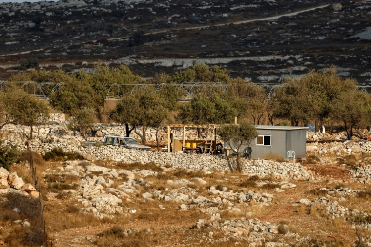 Un nouvel avant-poste de colons israéliens, à Burqah, en Cisjordanie, le 28 septembre 2026 ( AFP / Zain JAAFAR )