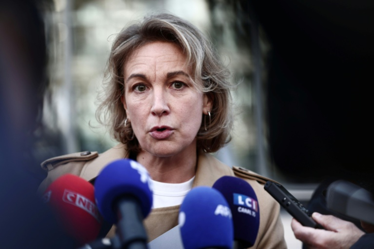 La secrétaire générale de la CFDT Marylise Léon à Paris avant la conférence Travail et Retraites, le 4 novembre 2025 ( AFP / Thibaud MORITZ )