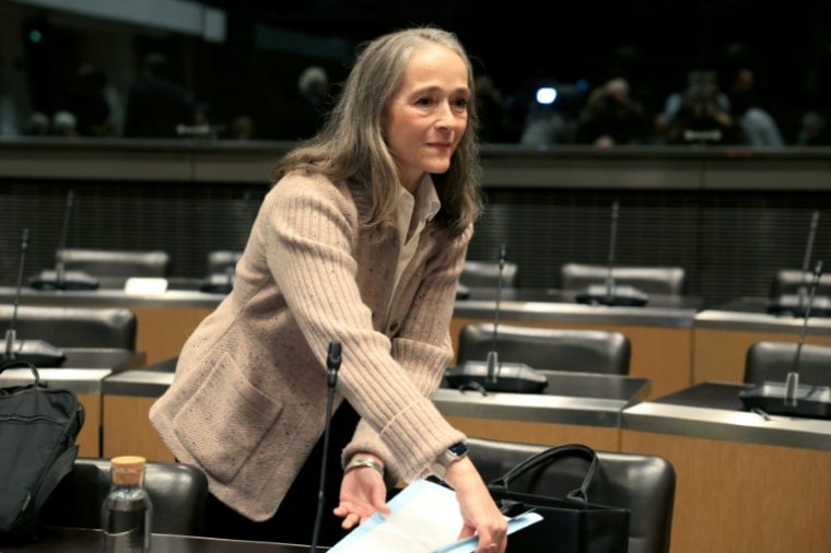 La présidente de France Télévisions, Delphine Ernotte Cunci, devant la commission d'enquête parlementaire sur l'audiovisuel public à l'Assemblée nationale à Paris le 10 décembre 2025 ( AFP / Alain JOCARD )