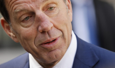 Geoffroy Roux de Bezieux, le 18 avril 2023, à Paris ( AFP / LUDOVIC MARIN )