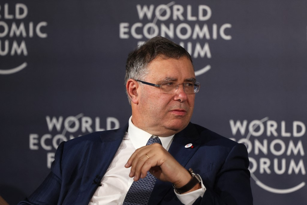 Patrick Pouyanné à Riyad, en Arabie saoudite, le 28 avril 2024. ( AFP / FAYEZ NURELDINE )