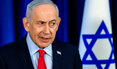 Le Premier ministre israélien Benjamin Netanyahu lors d'une conférence de presse à Jérusalem, le 19 mars 2026 ( POOL / Ronen Zvulun )