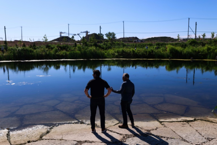 La rivière Don, qui fait partie du projet de protection contre les inondations des terrains portuaires de Toronto. ( AFP / Cole BURSTON )