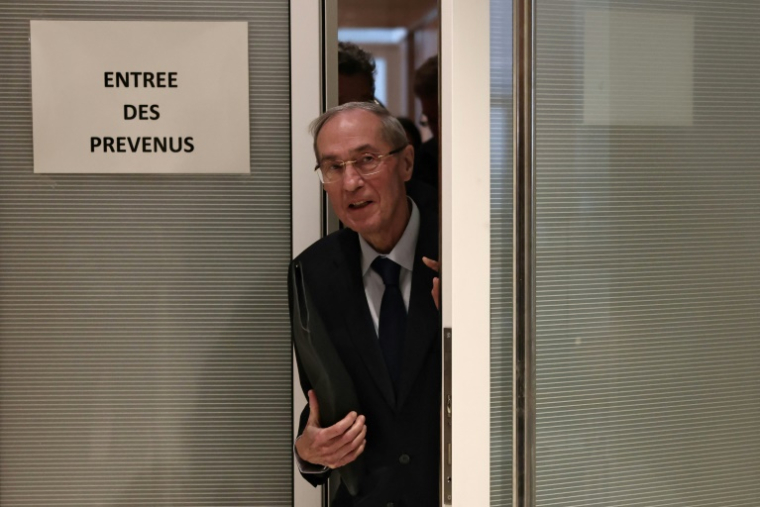 Claude Guéant au palais de justice de Paris, le 8 avril 2025 ( AFP / Thibaud MORITZ )