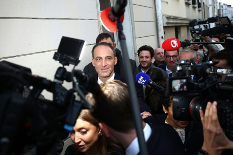 Raphaël Glucksmann, candidat du Parti socialiste (PS) et de la gauche centre-gauche Place Publique (PP), Paris, le 11 octobre 2026  ( AFP / ROMAIN PERROCHEAU )