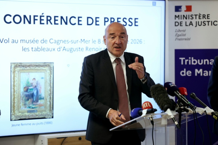 Le procureur de la République de Marseille Nicolas Bessone s'exprime lors d'une conférence de presse le 12 octobre 2026 à Nanterre  ( AFP / Thomas SAMSON )