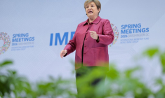 Kristalina Georgieva à Washington, aux États-Unis, le 9 avril 2026. ( GETTY IMAGES NORTH AMERICA / HEATHER DIEHL )