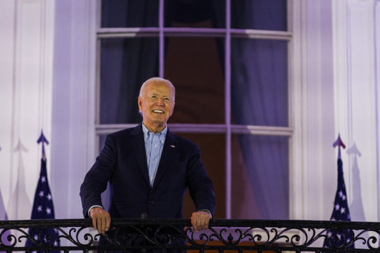 Joe Biden à Washington, aux États-Unis, le 4 juillet 2024. ( GETTY IMAGES NORTH AMERICA / SAMUEL CORUM )